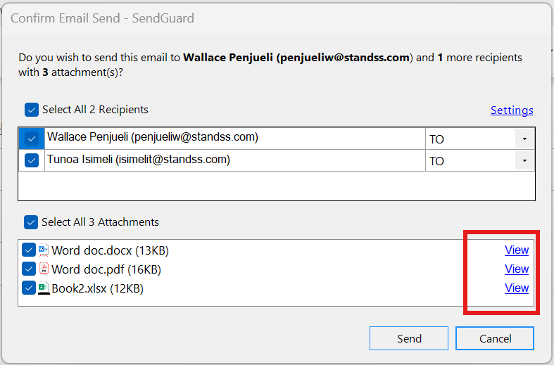 choose how you like to send email